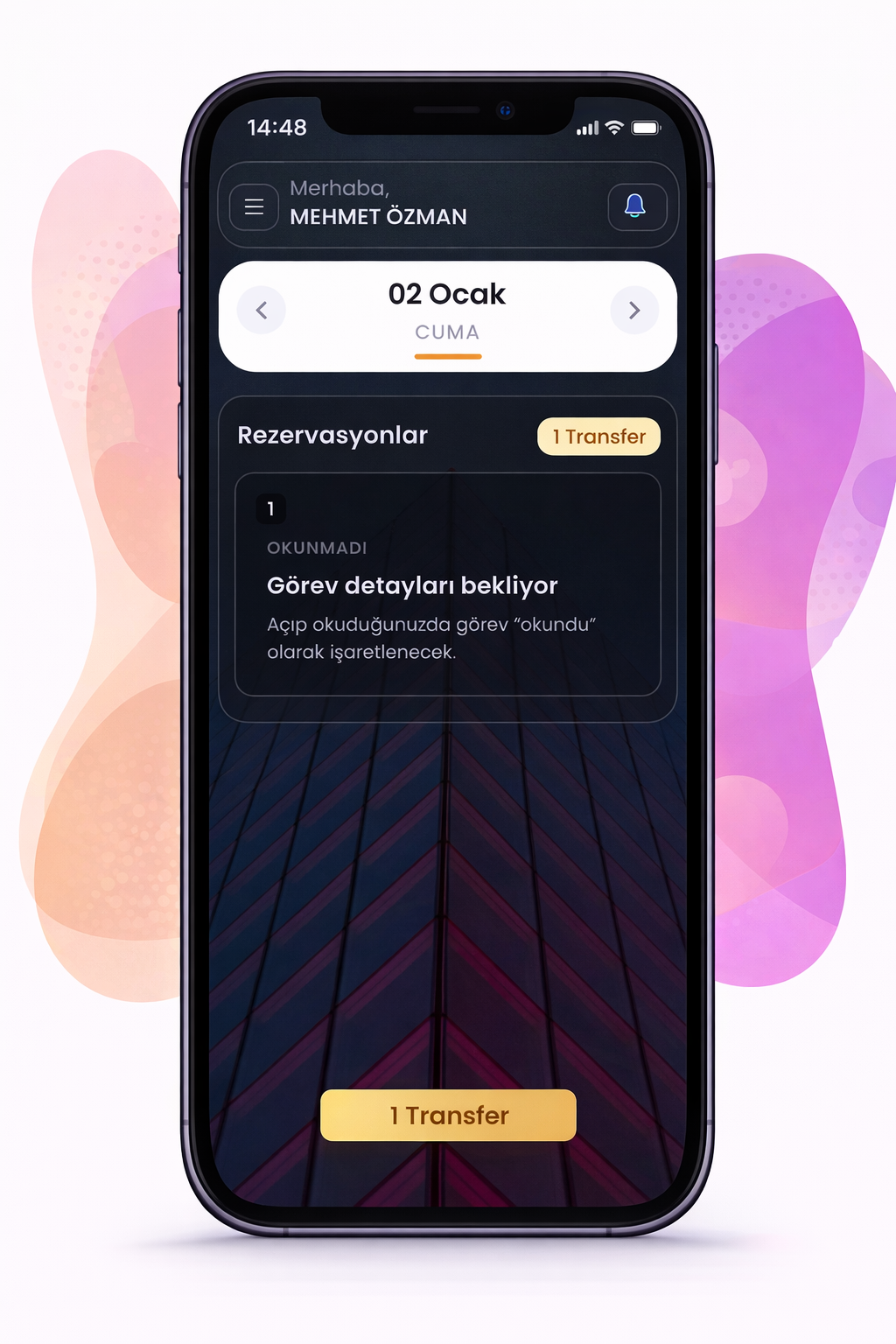 Lusso Mobil arayüzü